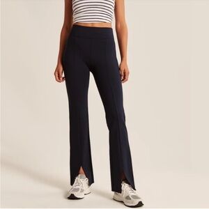 Abercrombie & Fitch Ponte Black Straight Leg‎ Split Hem Pants